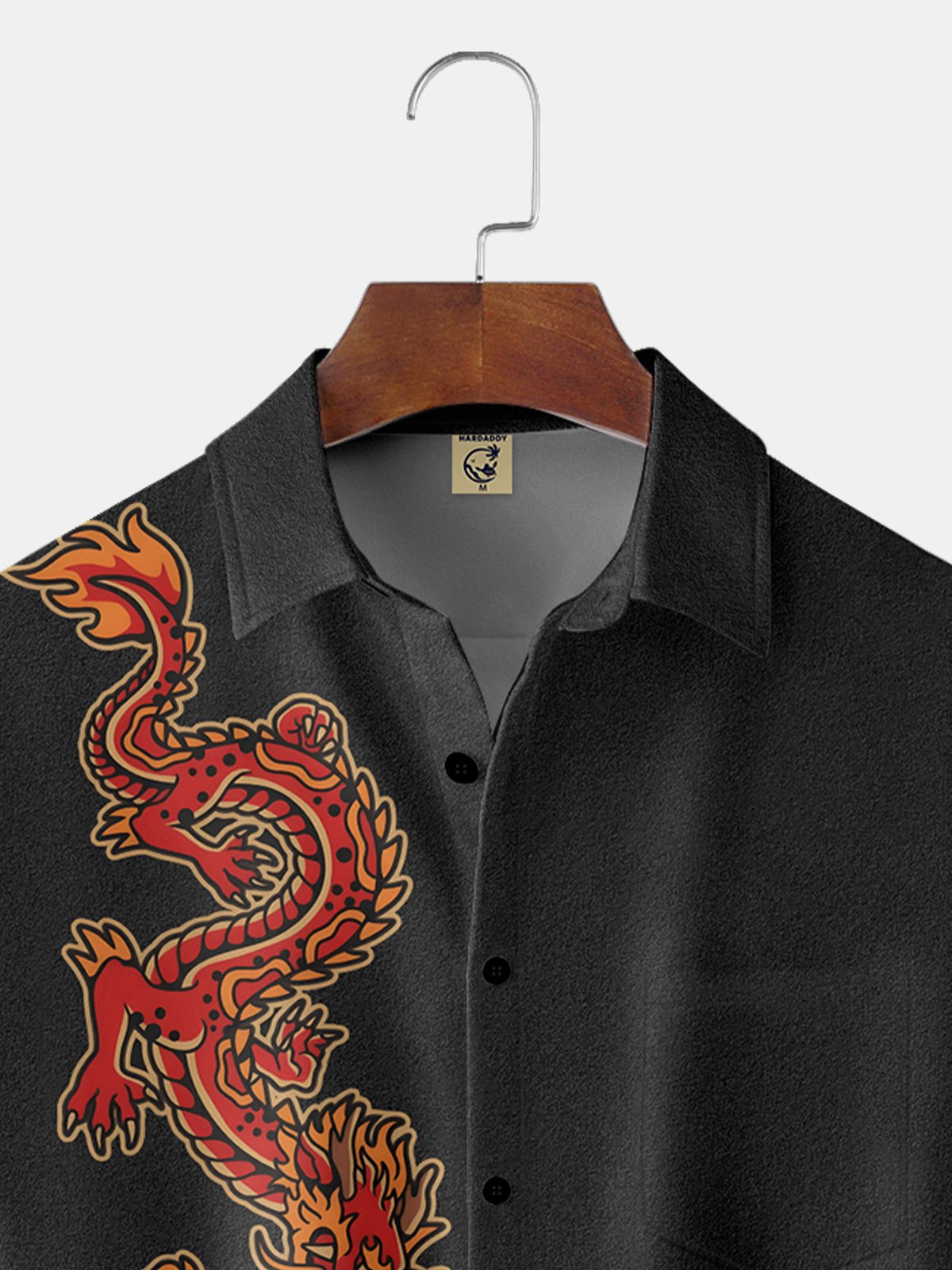 Moisture-Wicking Tropical Dragon Print Shirt