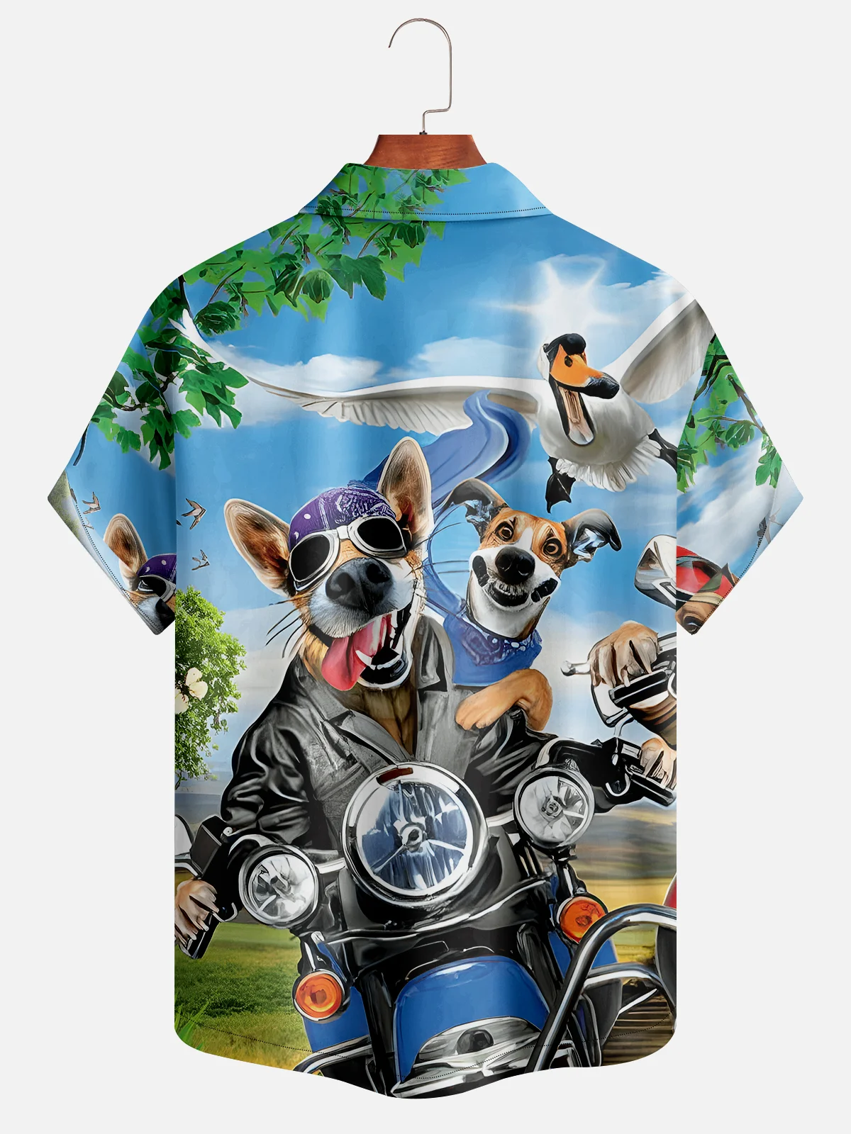 Moisture-wicking Fun Dog Hawaiian Shirt