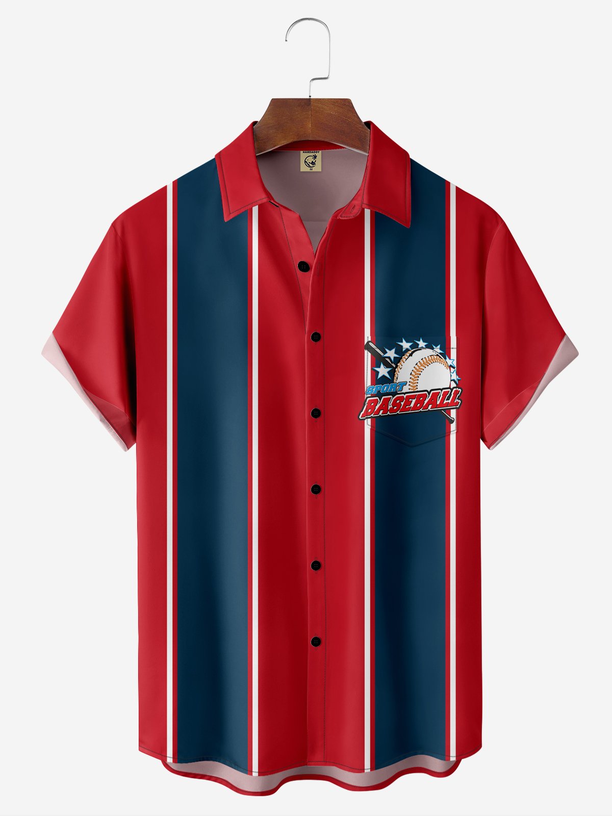 Moisture-wicking Baseball Chest Pocket Bowling Shirt