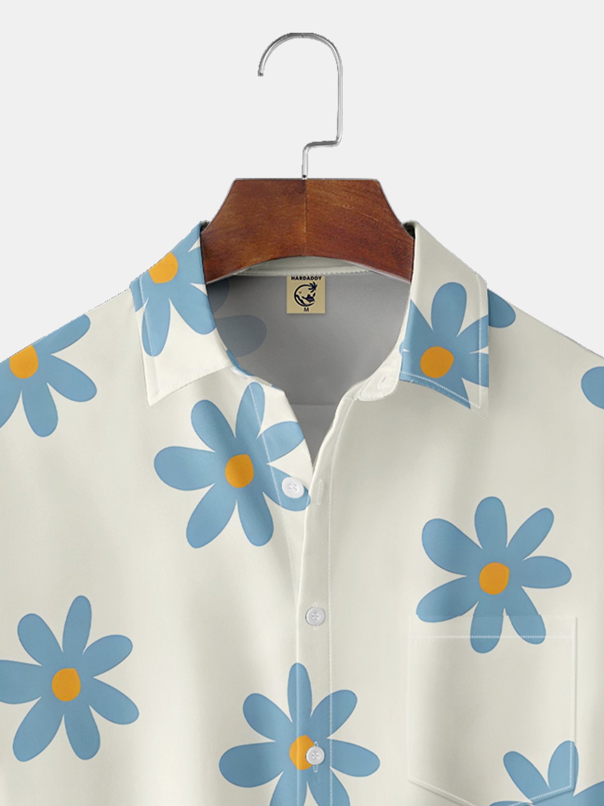 Moisture-wicking Breathable Floral Chest Pocket Hawaiian Shirt