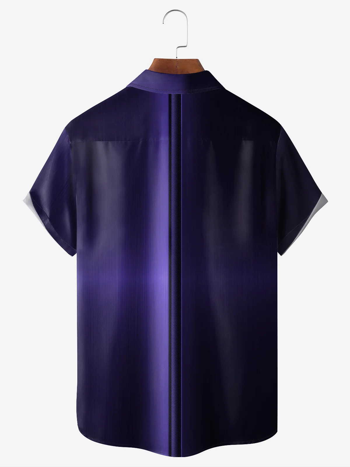 Moisture-wicking Breathable Ombre Chest Pocket Bowling Shirt