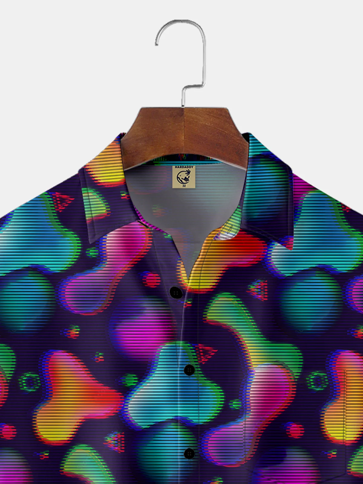 Moisture-Wicking Abstract Geometric Print Shirt