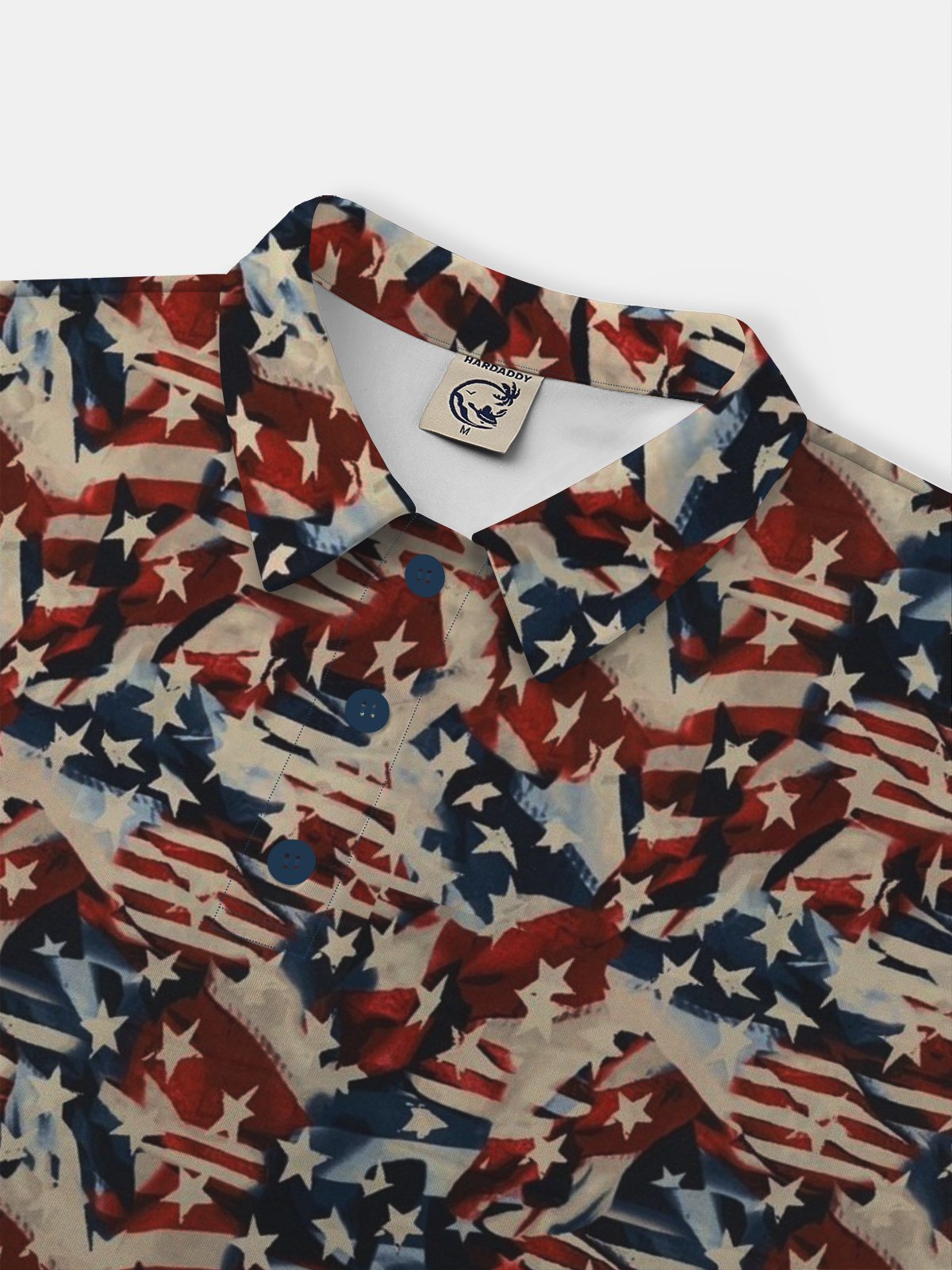 Moisture Wicking Golf Polo Gradient Abstract American Flag