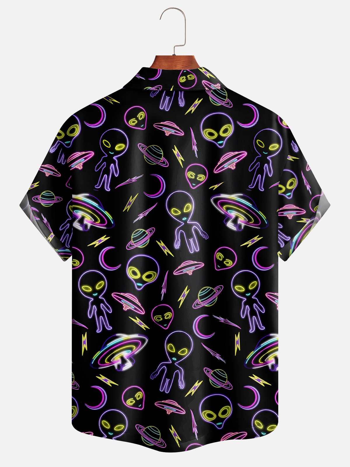 Moisture-wicking UFO Alien Hawaiian Shirt