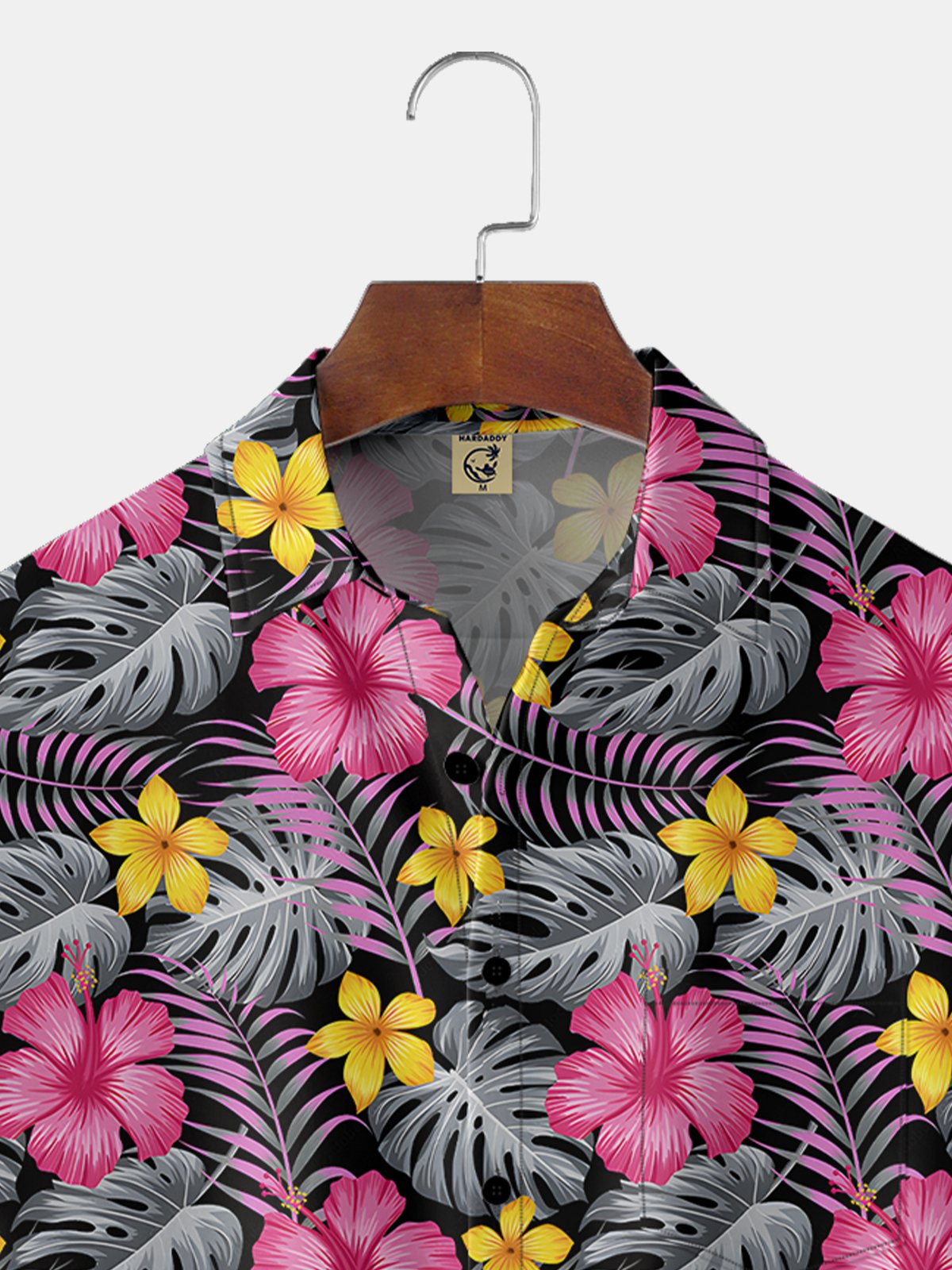 Moisture-Wicking Tropical Floral Print Shirt