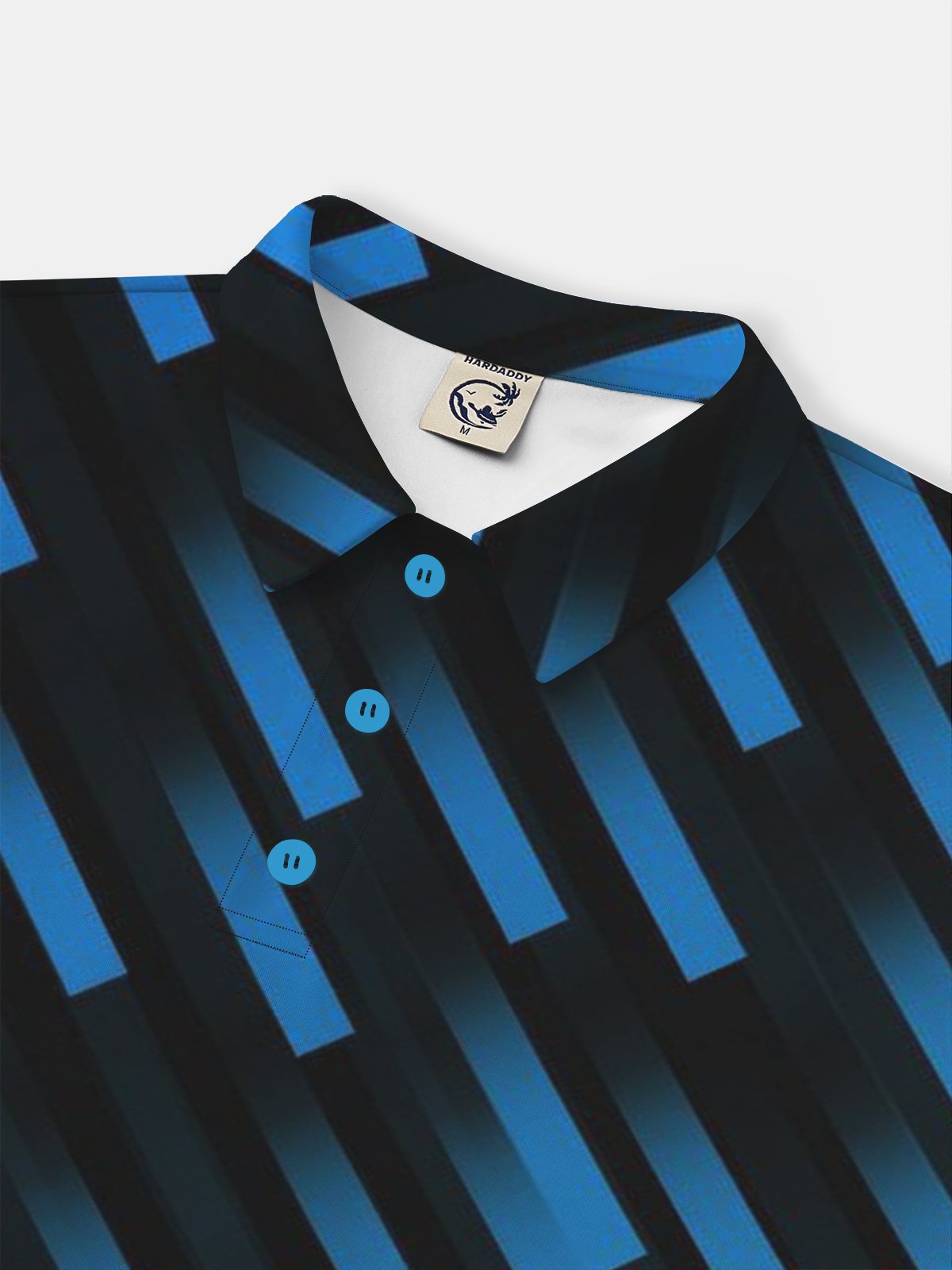 Hardaddy Moisture-wicking Golf Polo 3D Abstract Gradient Color Geometry