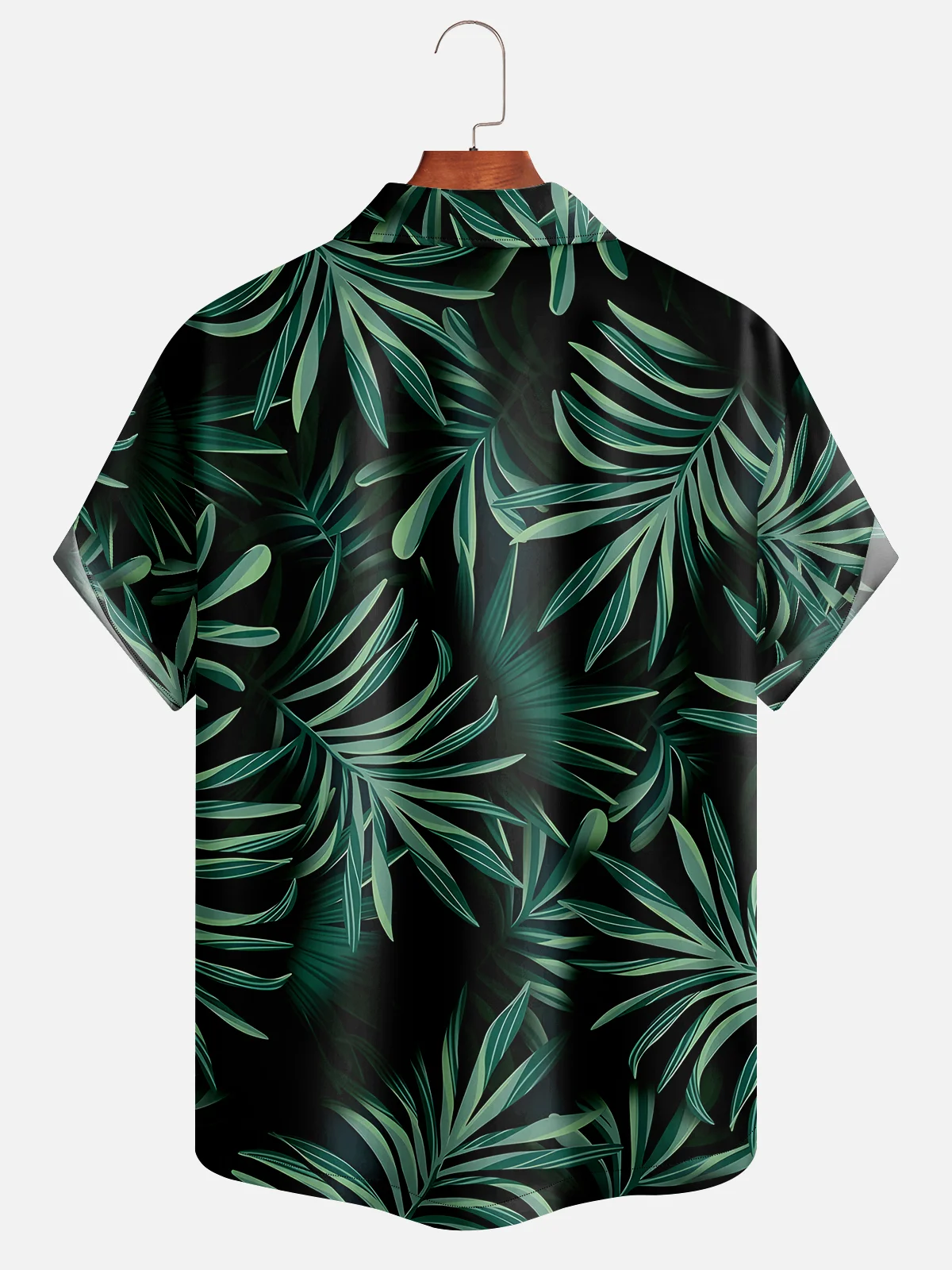 Moisture-wicking Plant Leaf Hawaiian Shirt