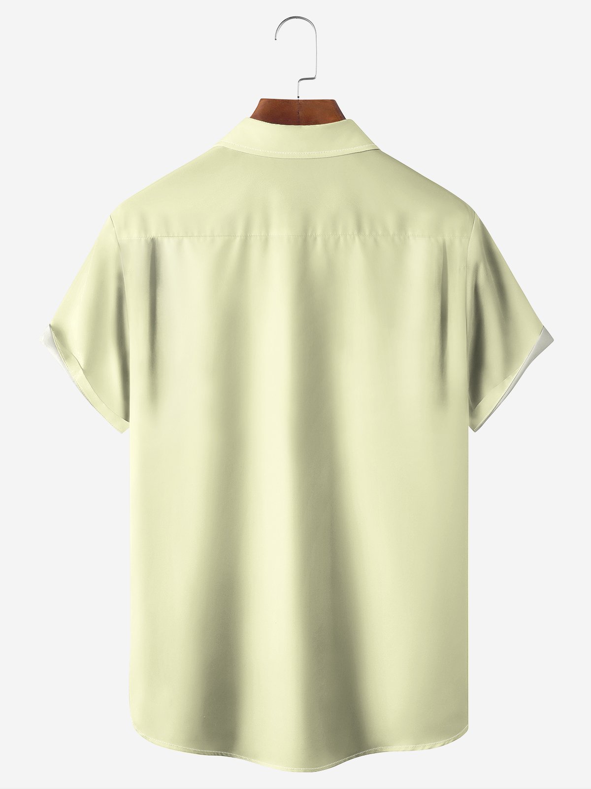 Moisture-wicking Diamond Pattern Chest Pocket Bowling Shirt