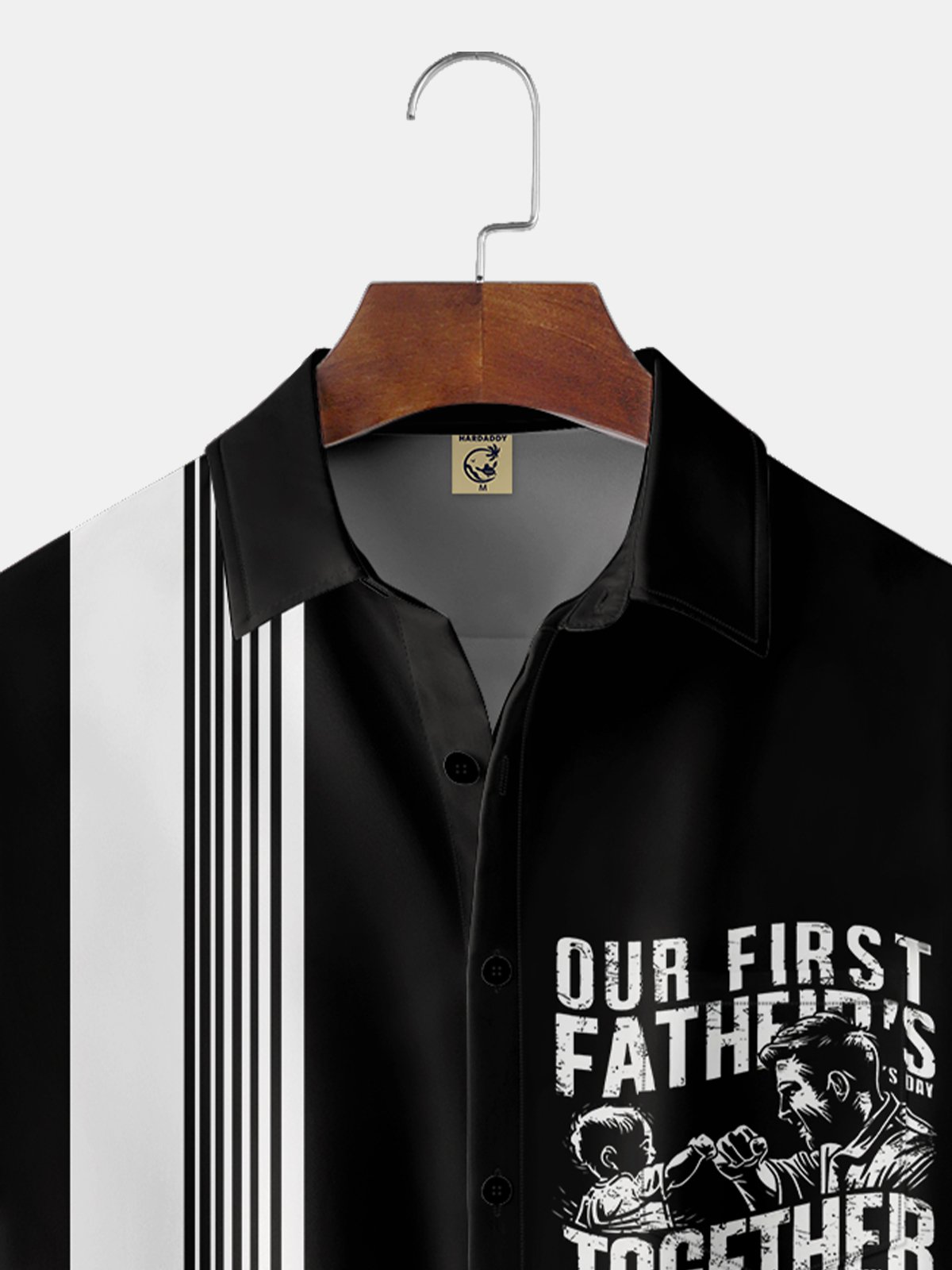 Moisture-wicking Father's Day Chest Pocket Bowling Shirt