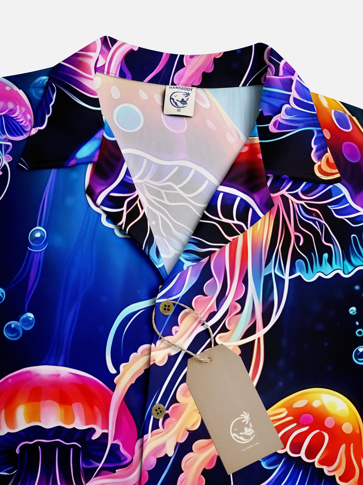 Moisture-wicking Marine Jellyfish Hawaiian Shirt