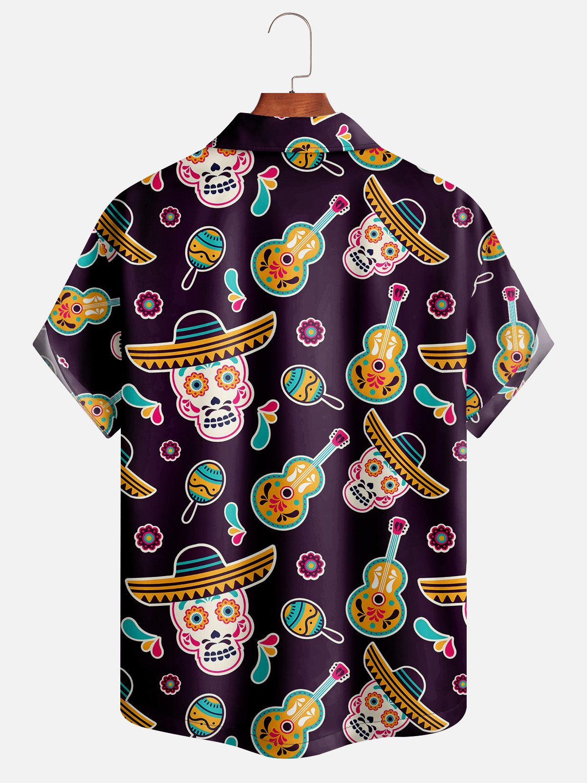 Moisture-wicking Cinco De Mayo Skull Hawaiian Shirt