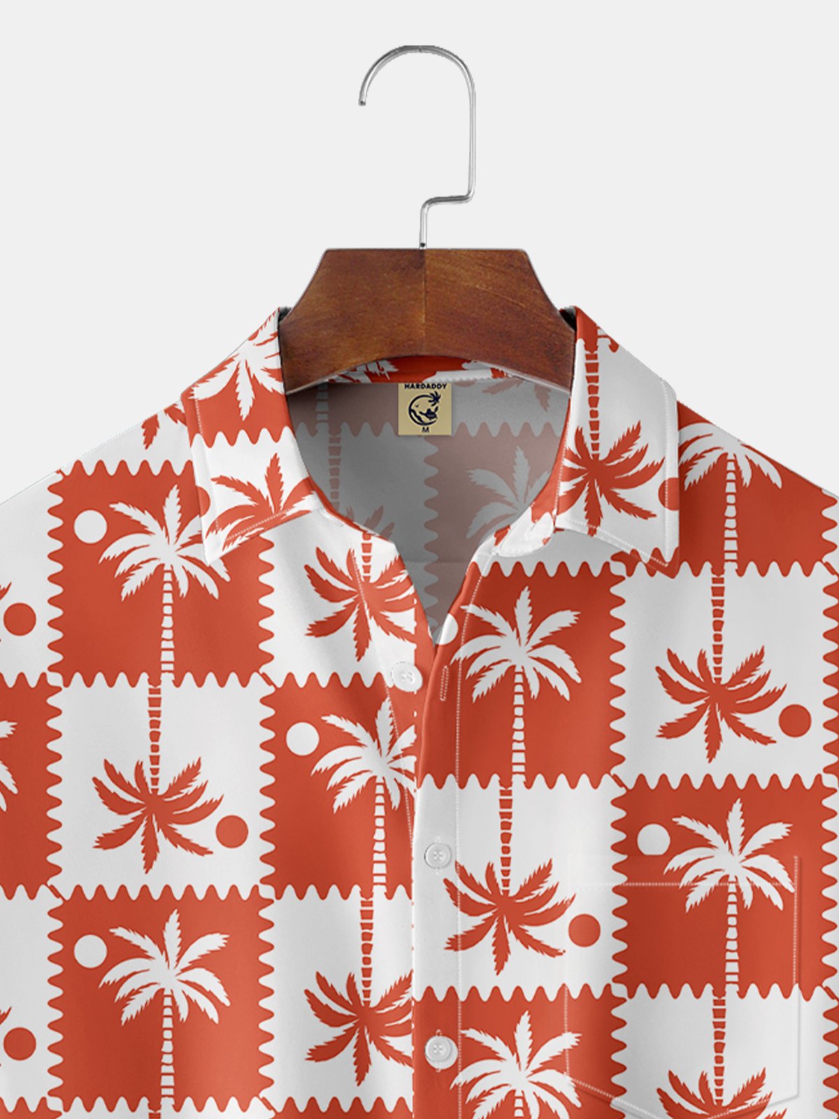 Moisture-wicking Checked Coconut Chest Pocket Hawaiian Shirt
