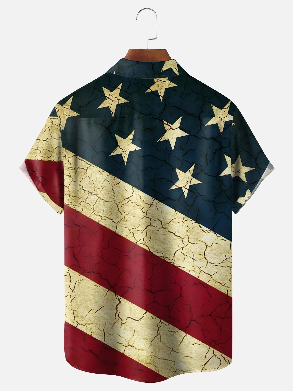 Moisture-wicking Geometric Flag Casual Shirt