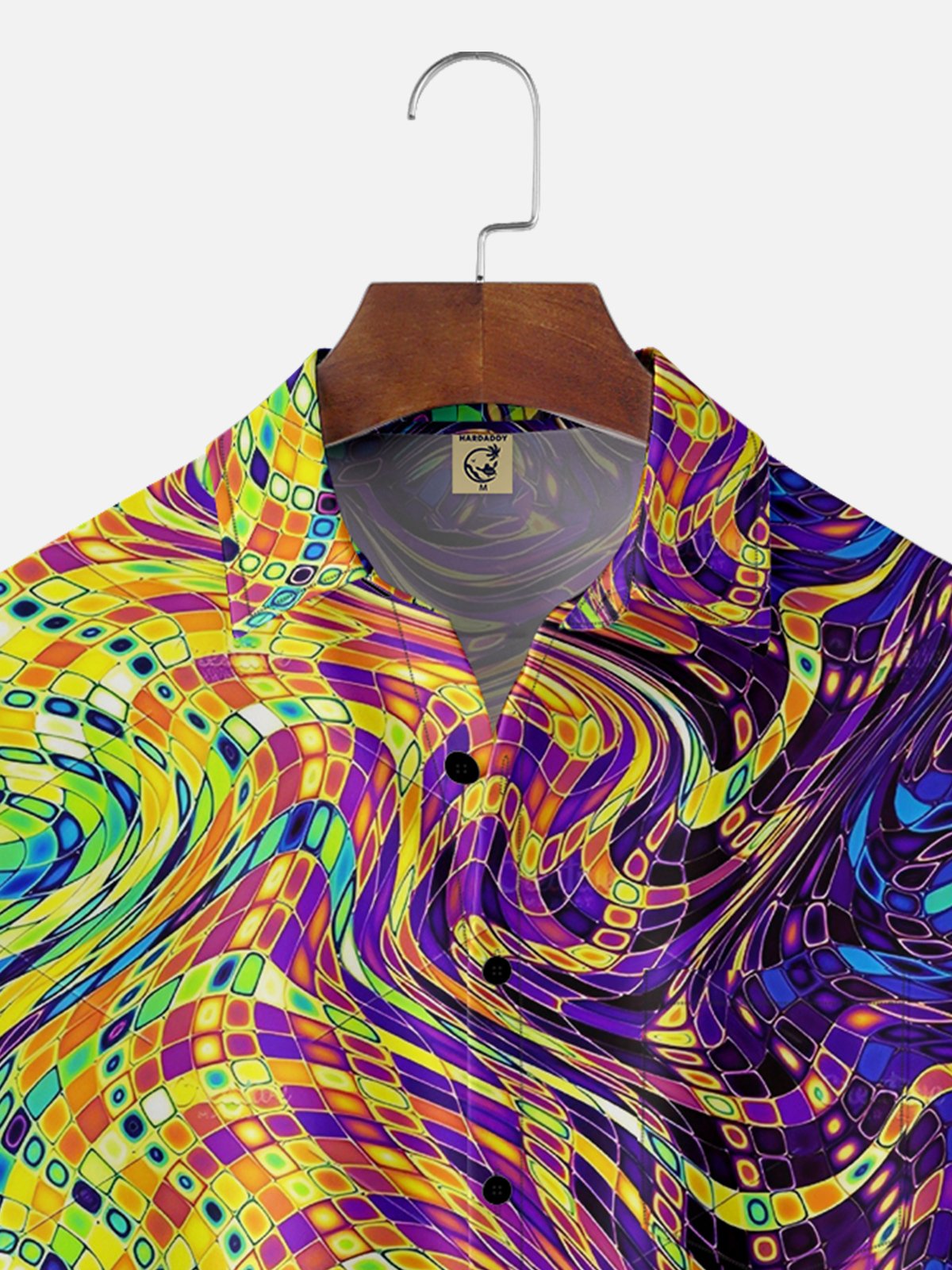 Moisture-wicking Geometric Textured Hawaiian Shirt