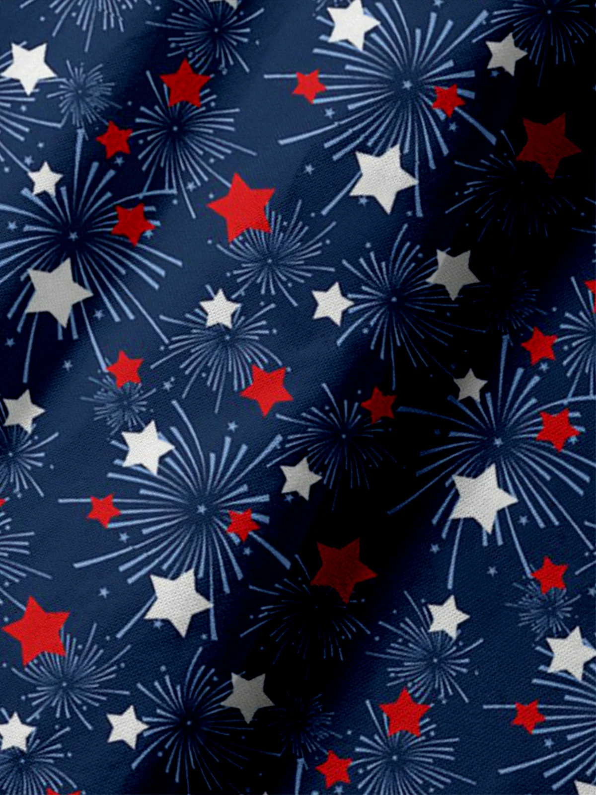 Moisture-wicking Golf Polo Fireworks American Flag