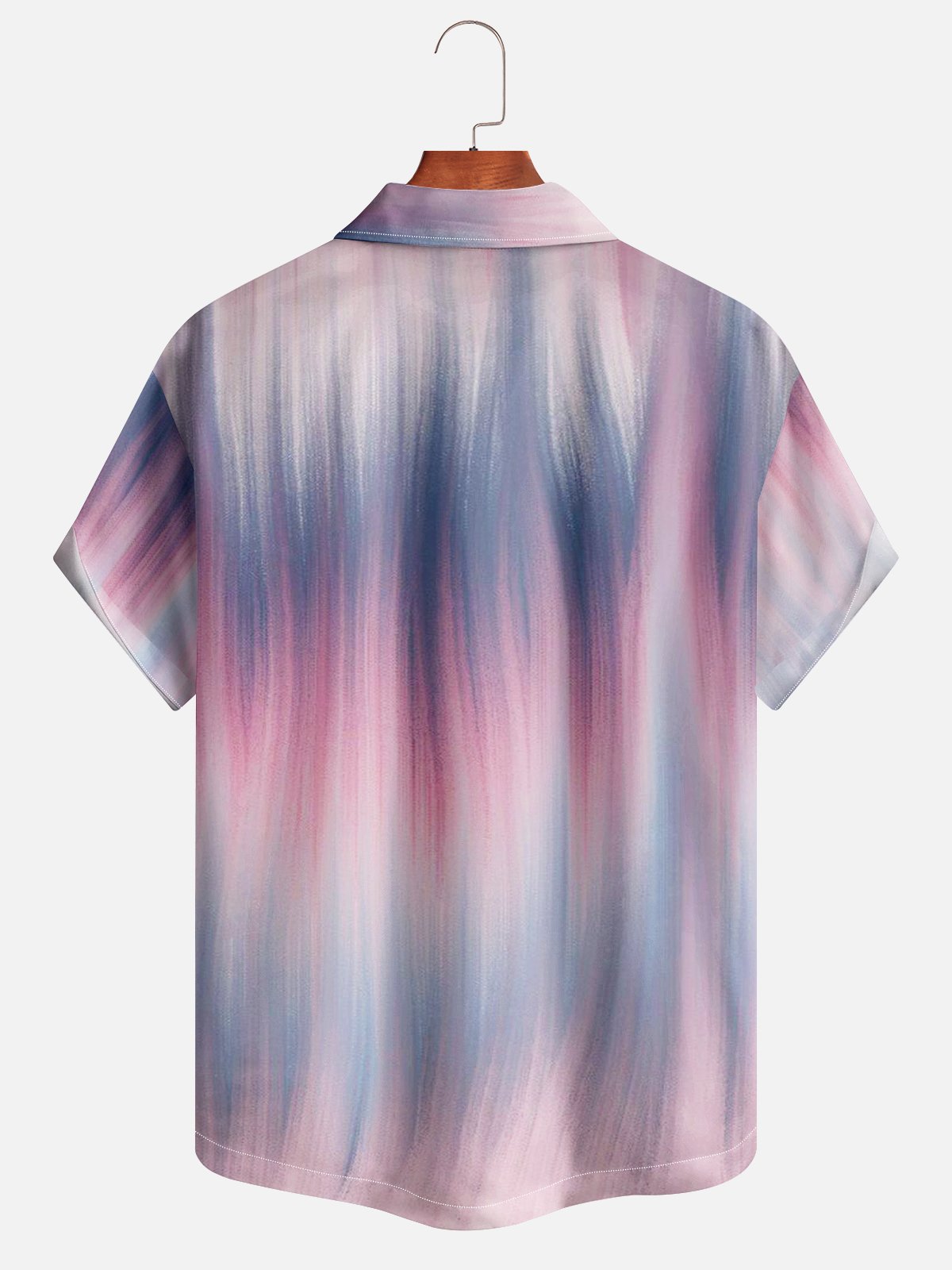 Moisture Wicking Abstract Gradient Geometric Short Sleeve Aloha Shirt