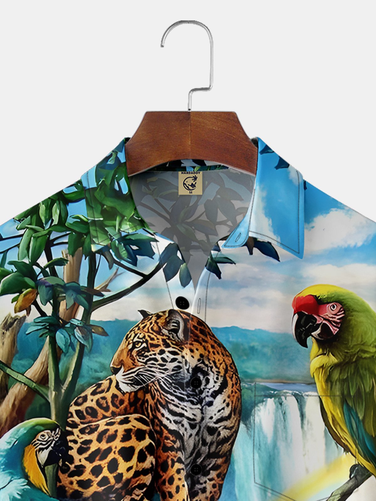 Moisture-wicking Panthera Pardus Chest Pocket Hawaiian Shirt