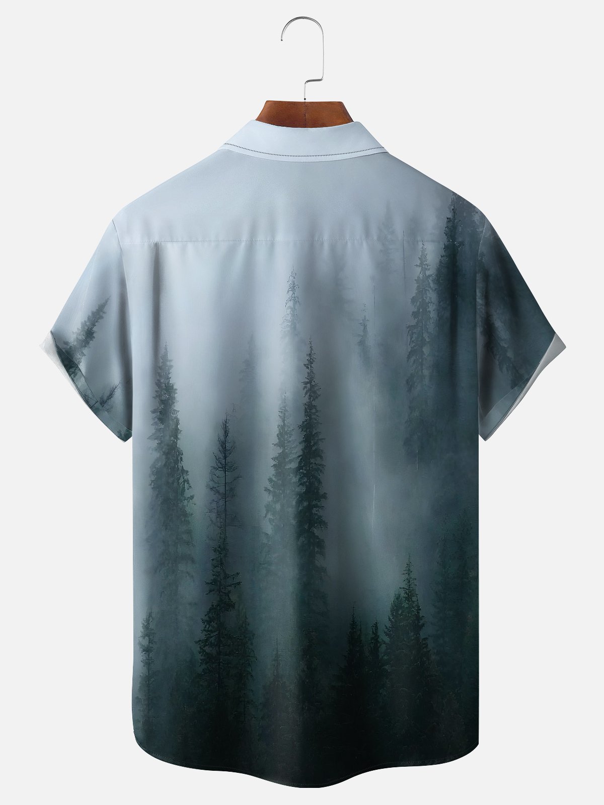 Moisture-wicking Gradient American Flag Orangutan Chest Pocket Shirt