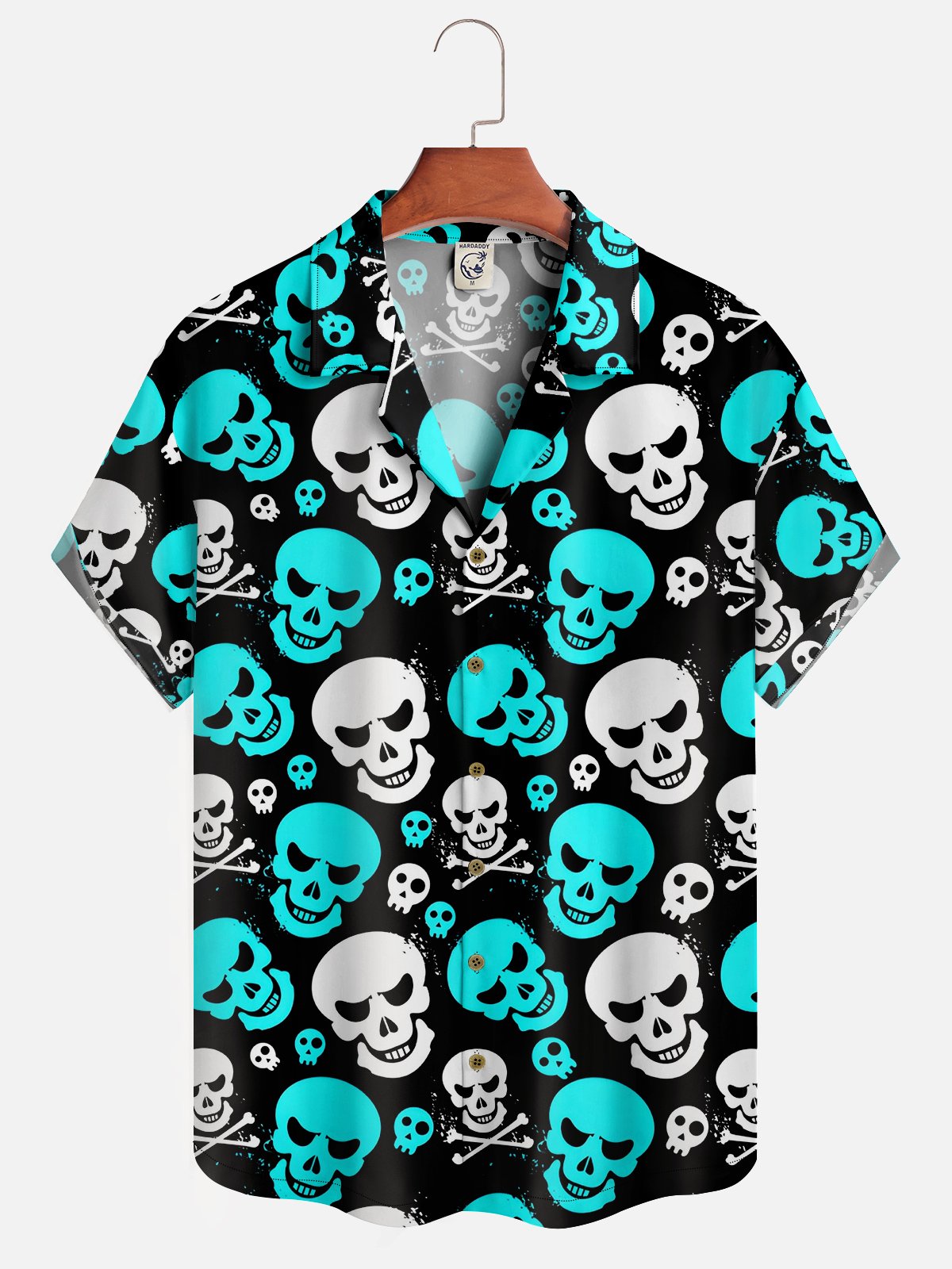 Moisture-wicking Skull Hawaiian Shirt