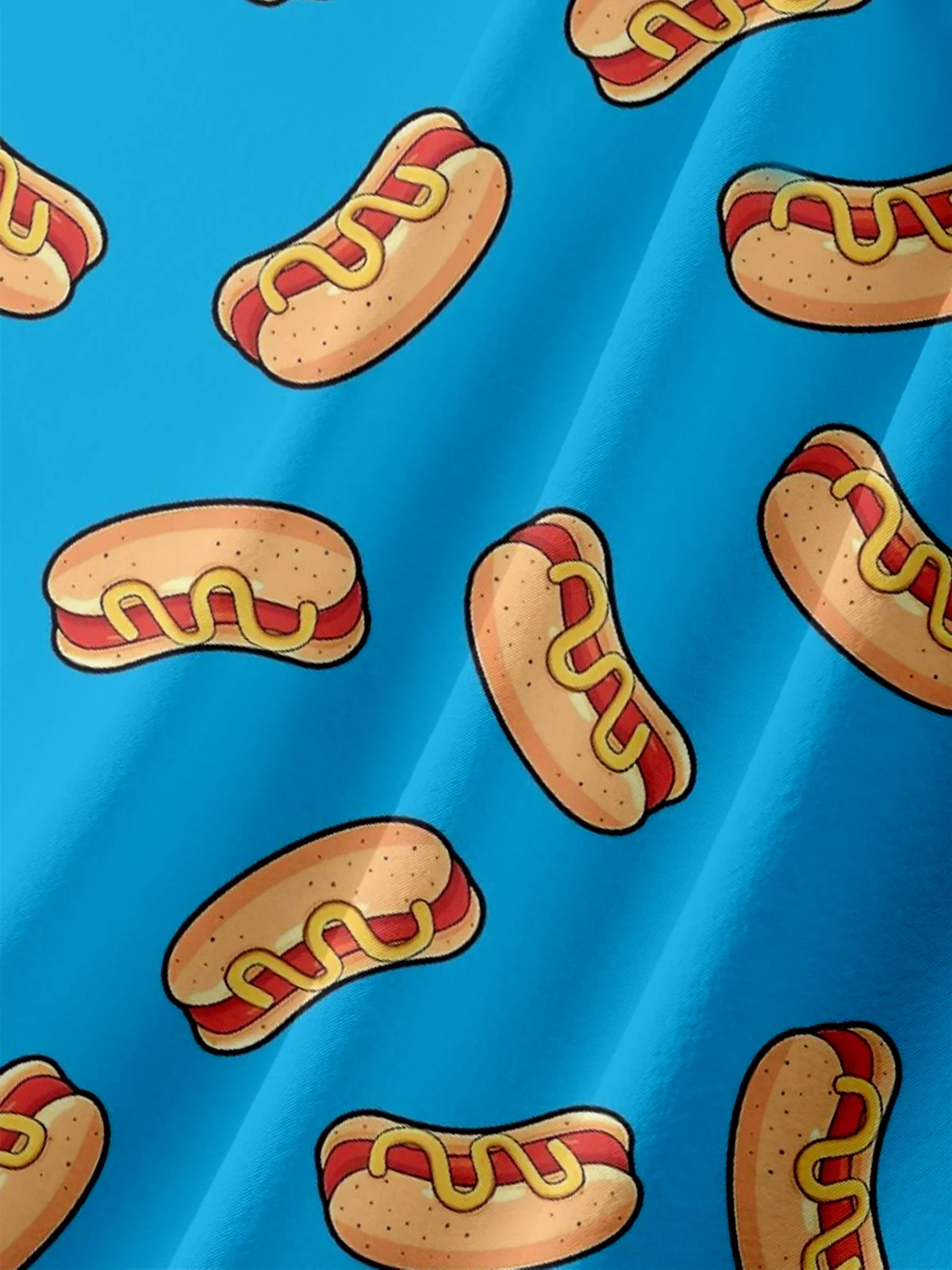 Moisture-wicking Hot Dog Chest Pocket Casual Shirt