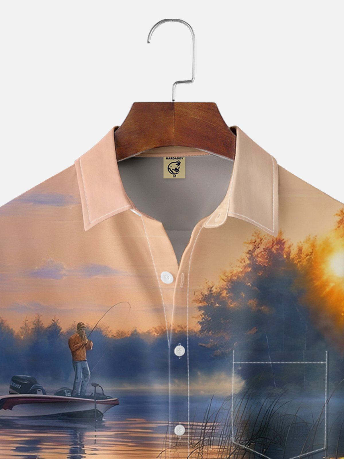 Breathable Go Fishing Chest Pocket Casual Shirt
