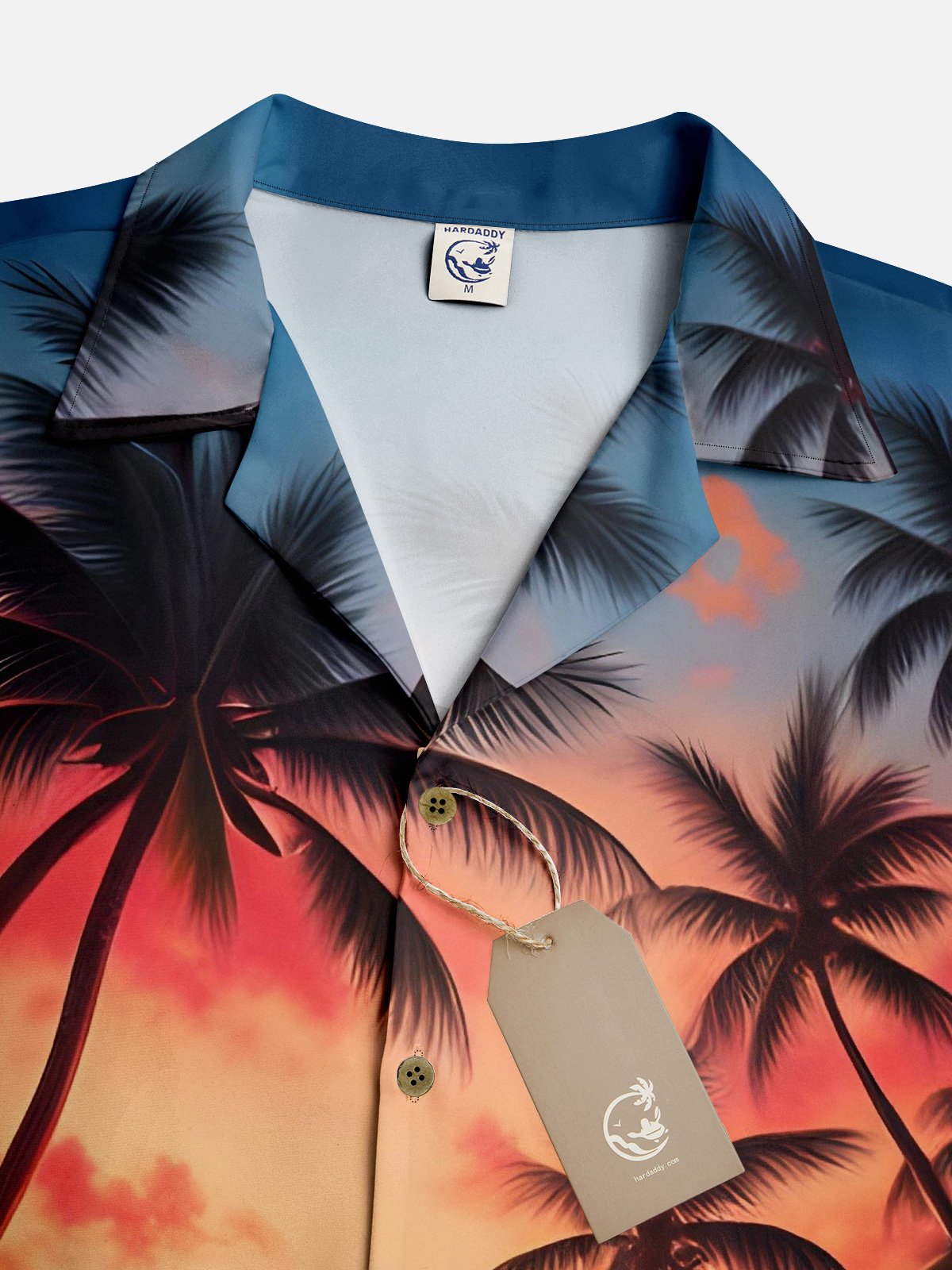 Moisture-wicking Sunset Coconut Tree Hawaiian Shirt