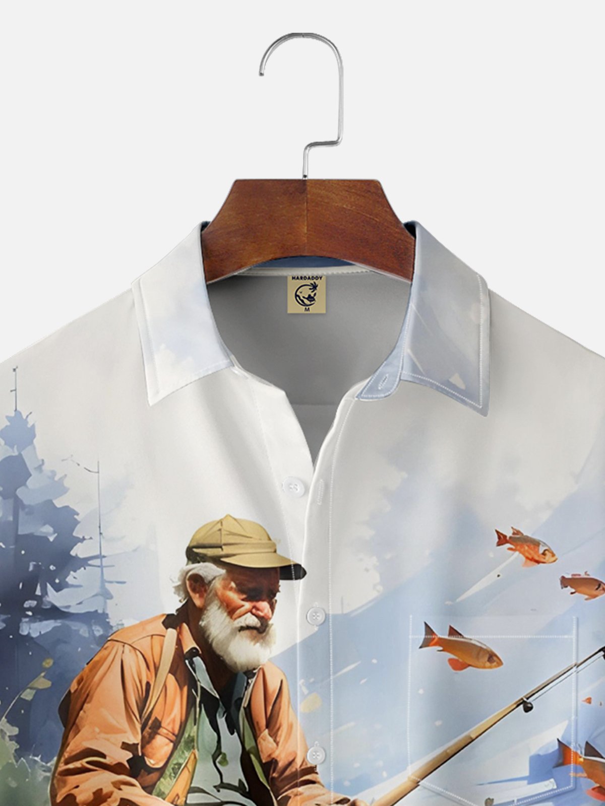 Moisture-wicking Breathable Fishing Man Chest Pocket Resort Shirt