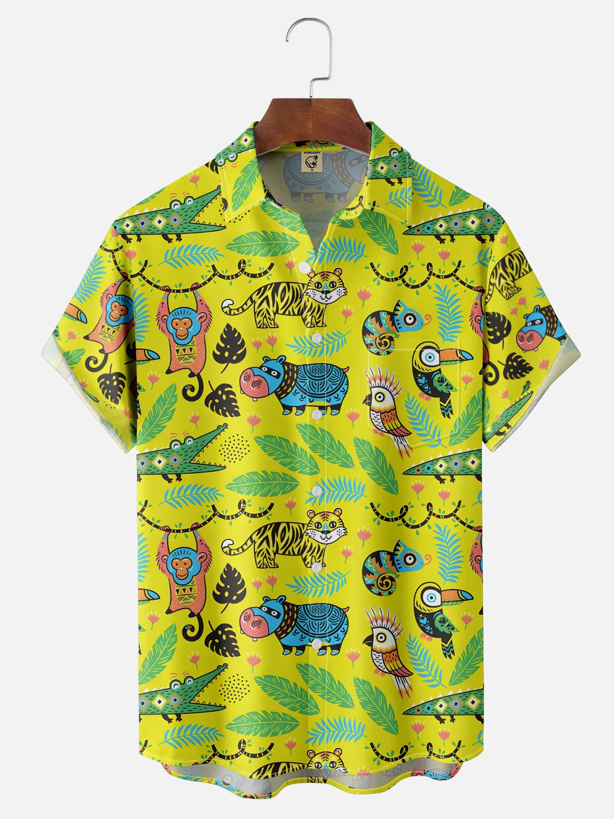 Moisture-wicking Animal Story Parrot Print Shirt