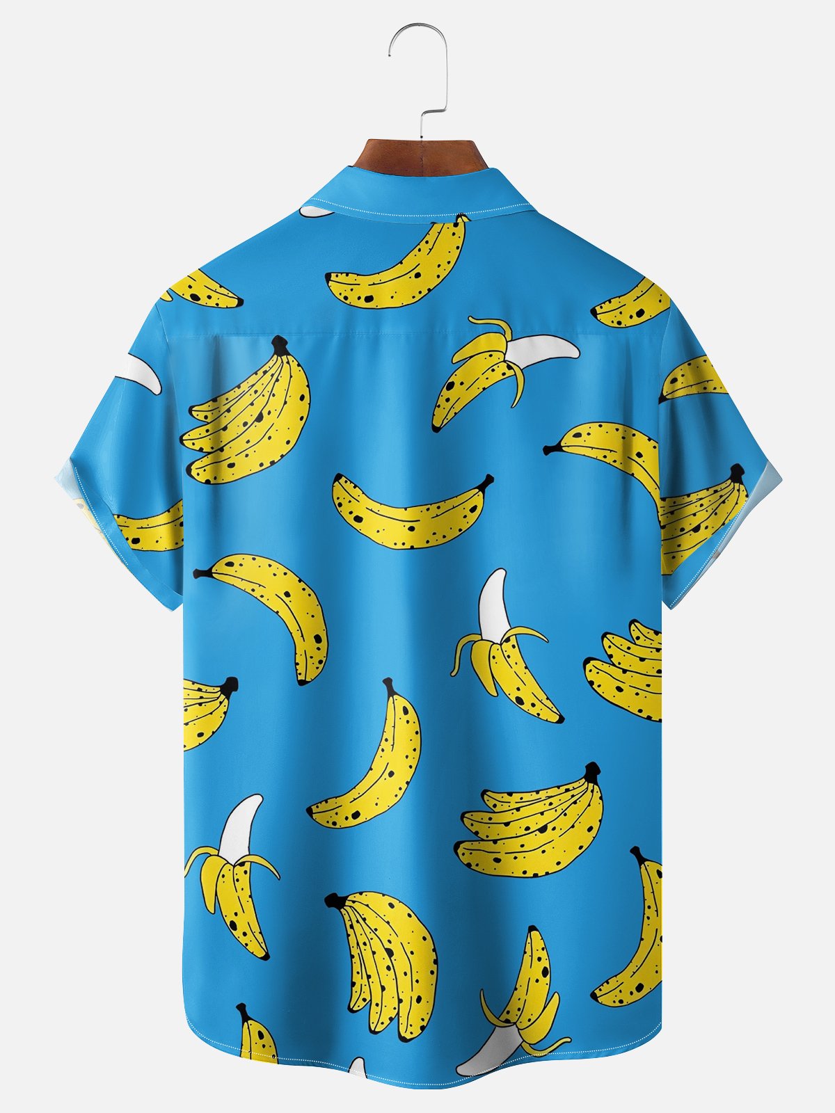 Hardaddy Moisture-wicking Fruit Banana Chest Pocket Hawaiian Shirt