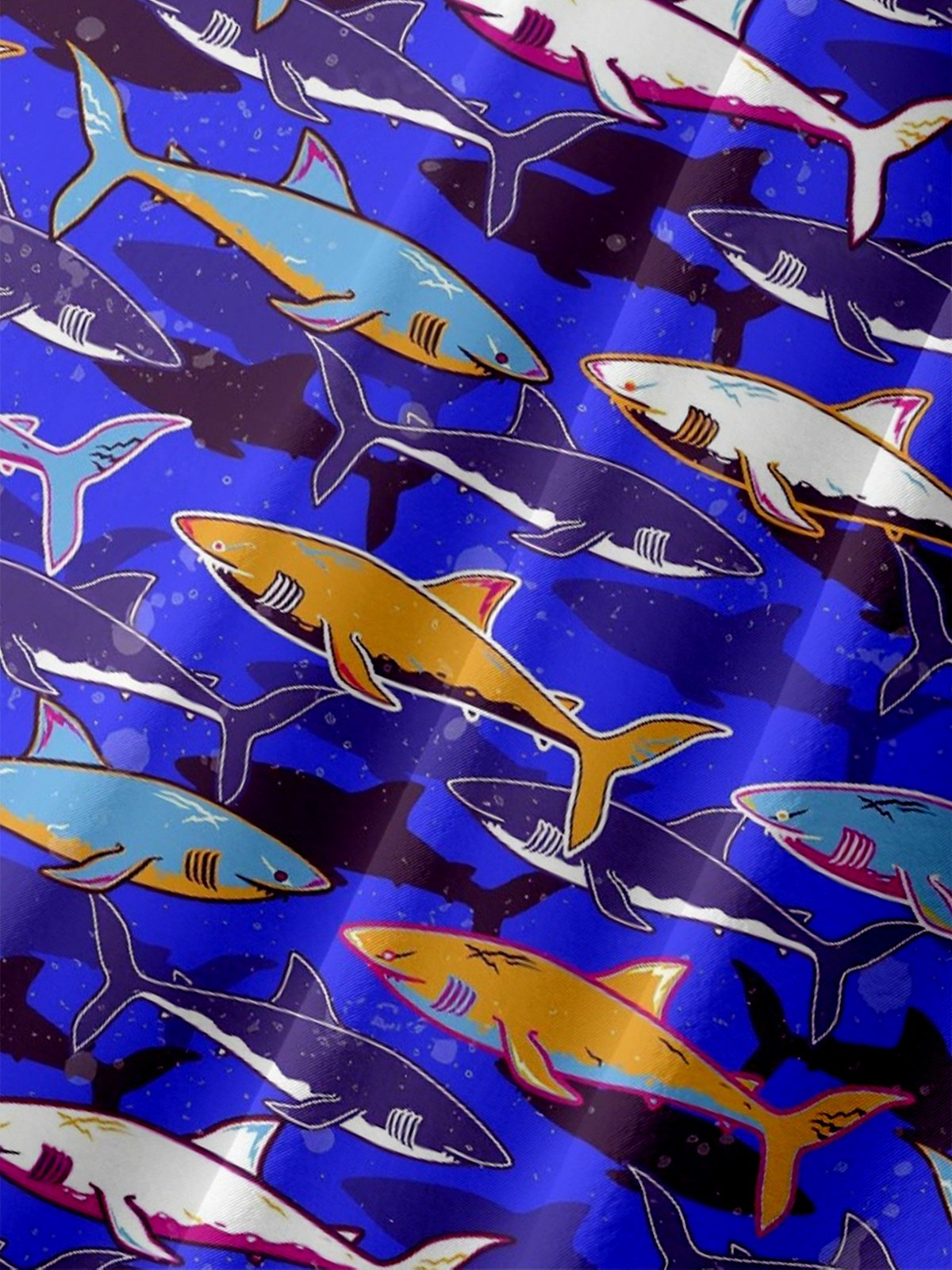 Hardaddy Moisture-Wicking Shark Print Shirt