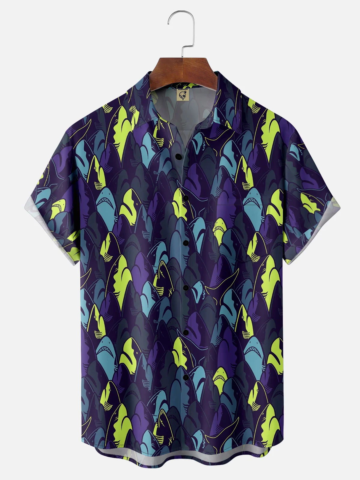 Hardaddy Moisture-Wicking Shark Print Shirt