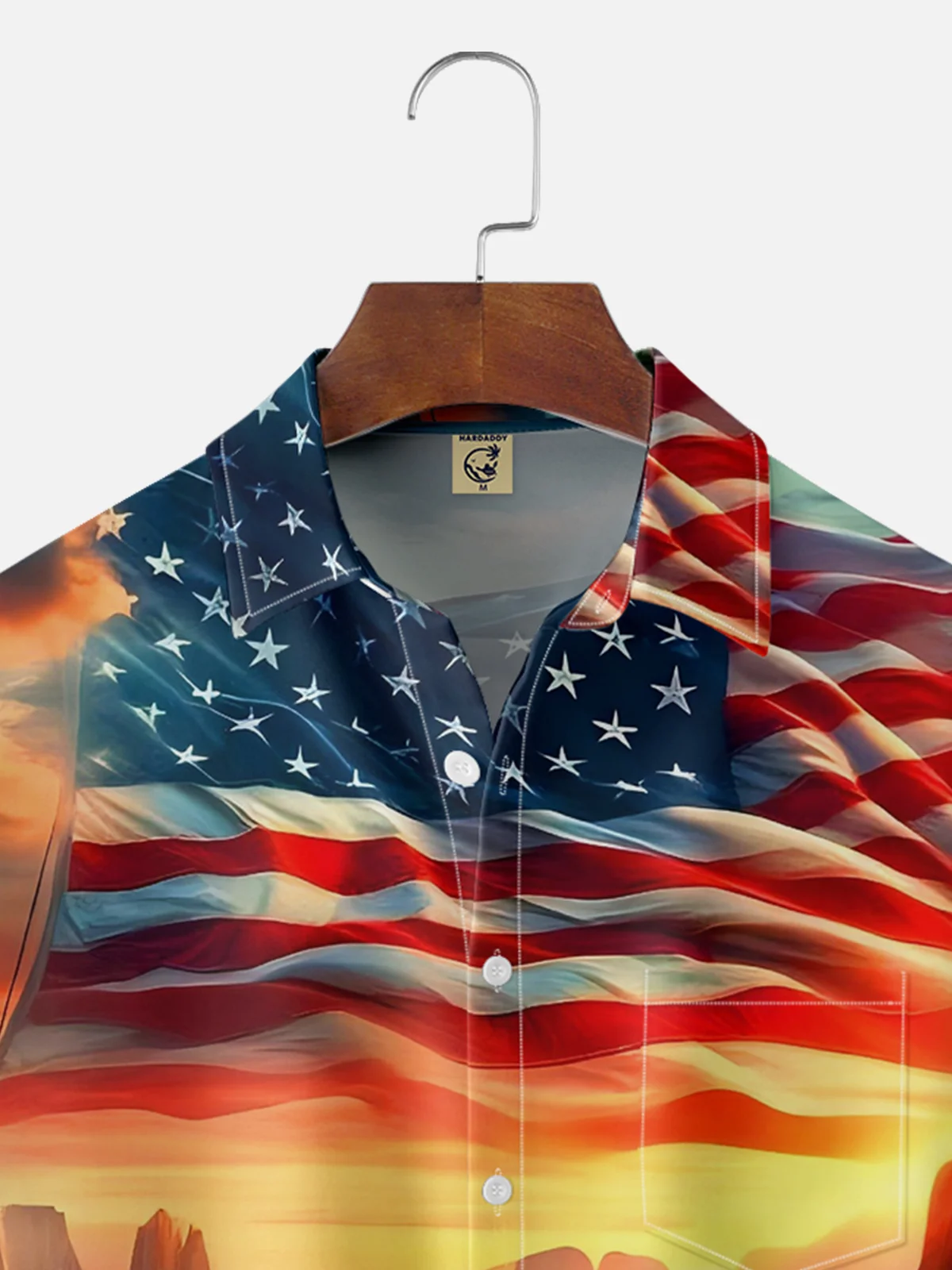 National American Truck Patriotic Wicking Hawaiian Shirt