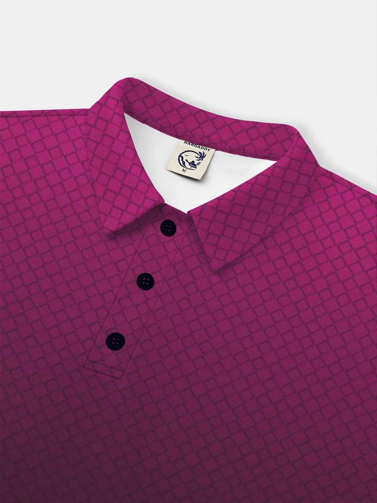 Hardaddy Moisture-wicking Golf Polo 3D Gradient Color Geometry