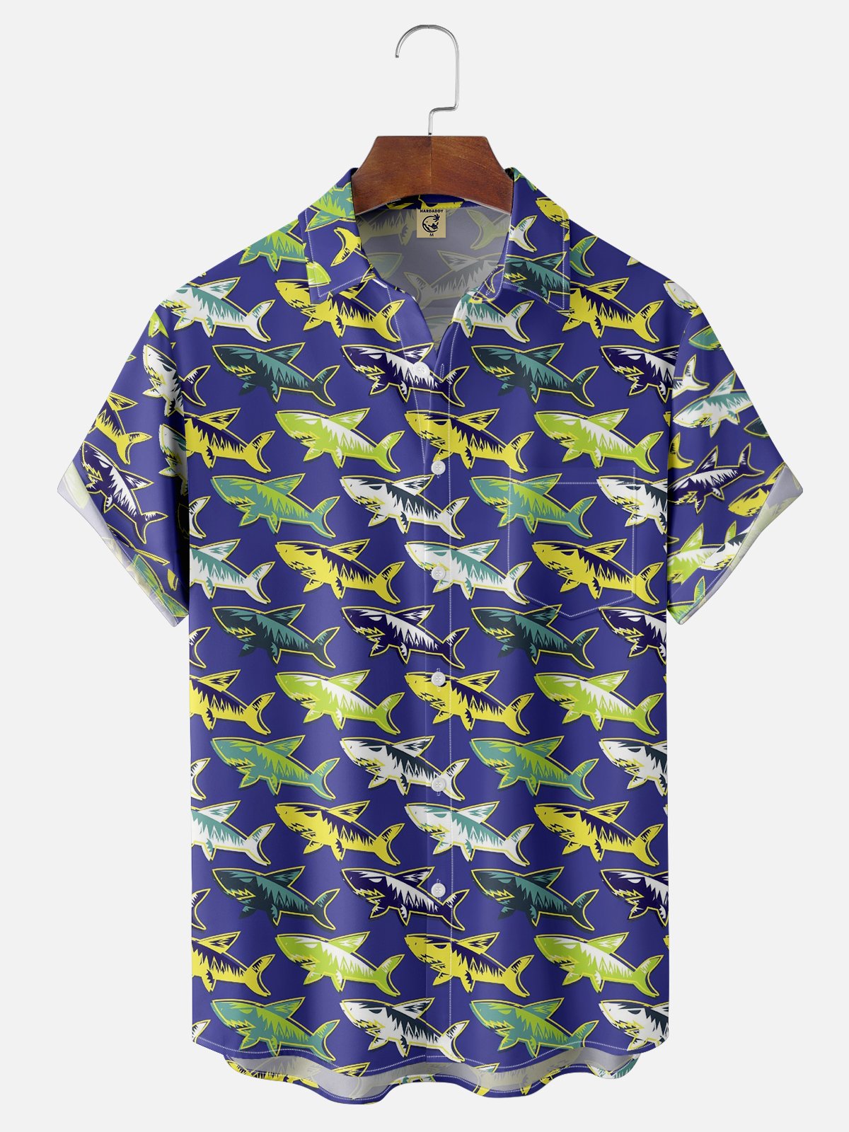 Hardaddy Moisture-Wicking Shark Print Shirt