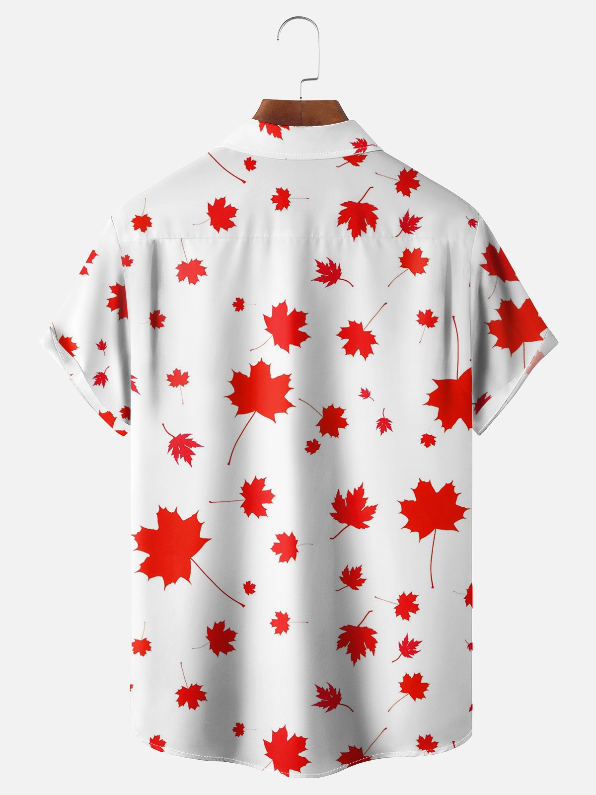 Hardaddy Moisture-wicking Canada Day Maple Leaf Chest Pocket Hawaiian Shirt