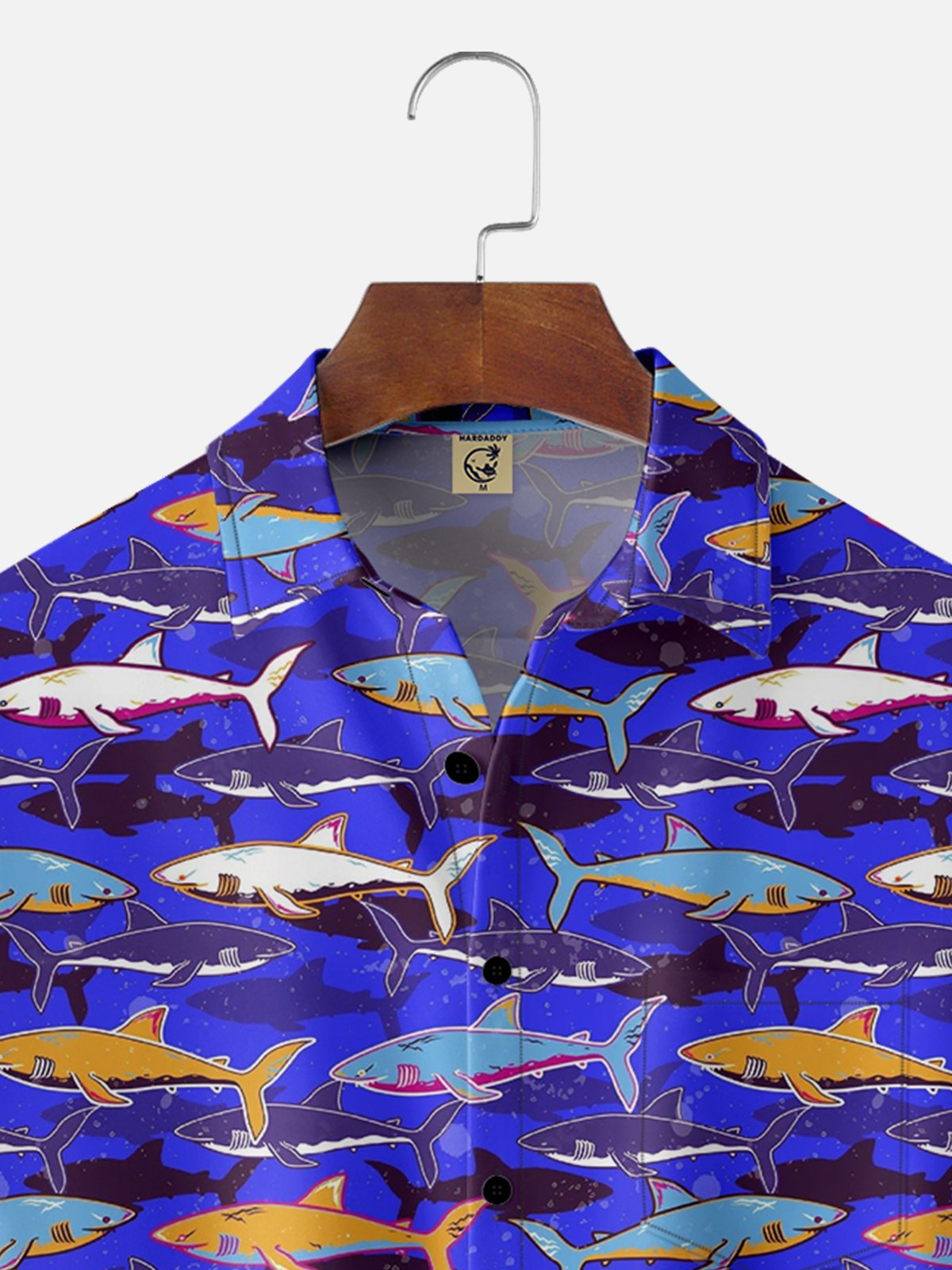 Hardaddy Moisture-Wicking Shark Print Shirt