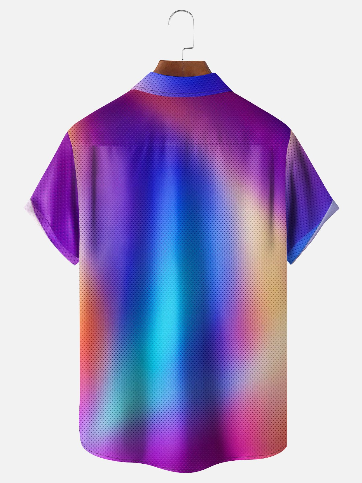 Moisture-wicking Abstract Gradient Chest Pocket Hawaiian Shirt