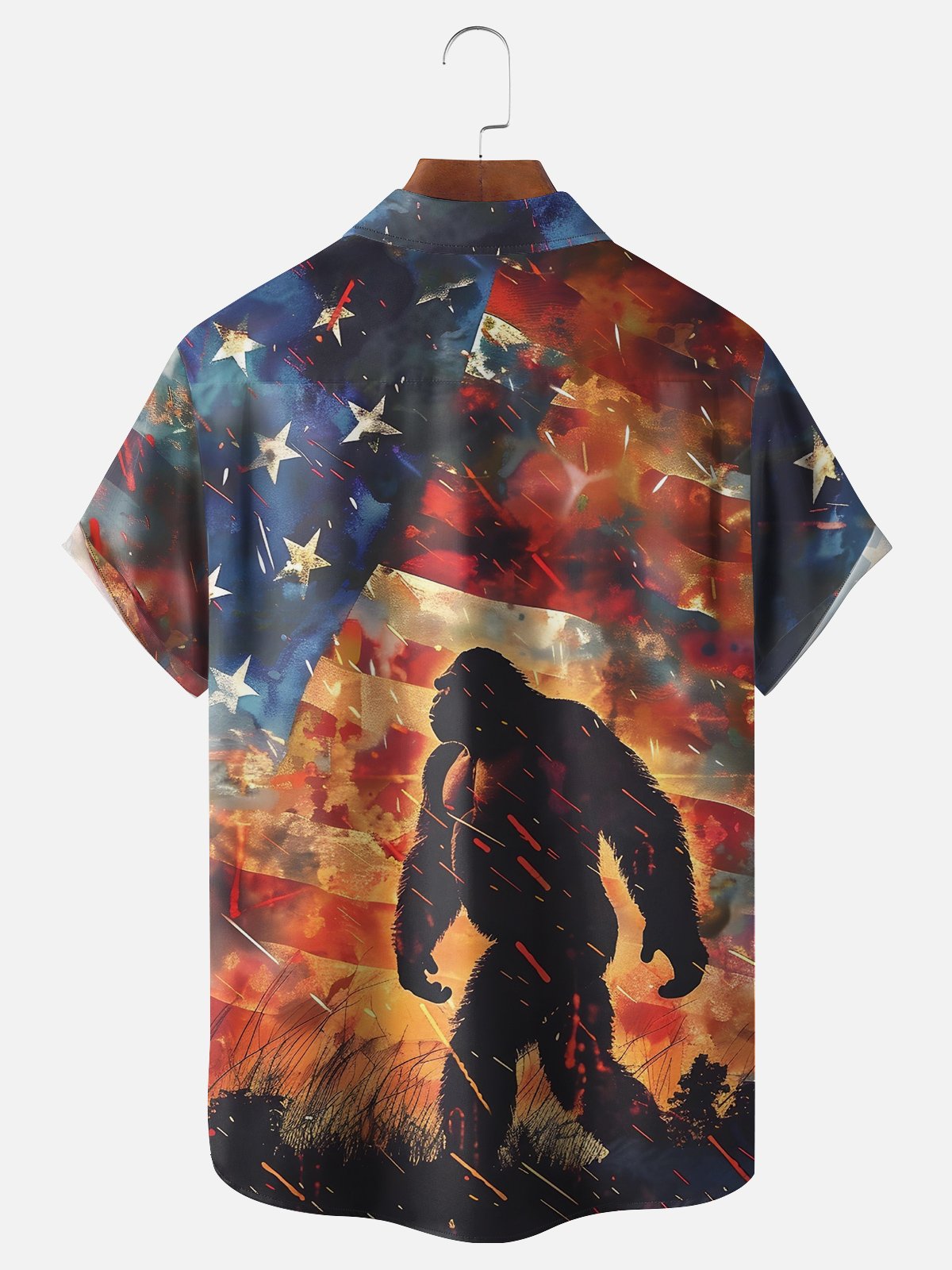 Hardaddy Independence Day National American Bigfoot Patriotic Wicking Shirt