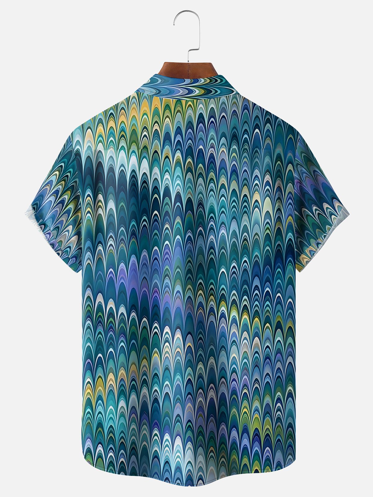 Hardaddy Moisture-wicking Abstract Art Chest Pocket Hawaiian Shirt