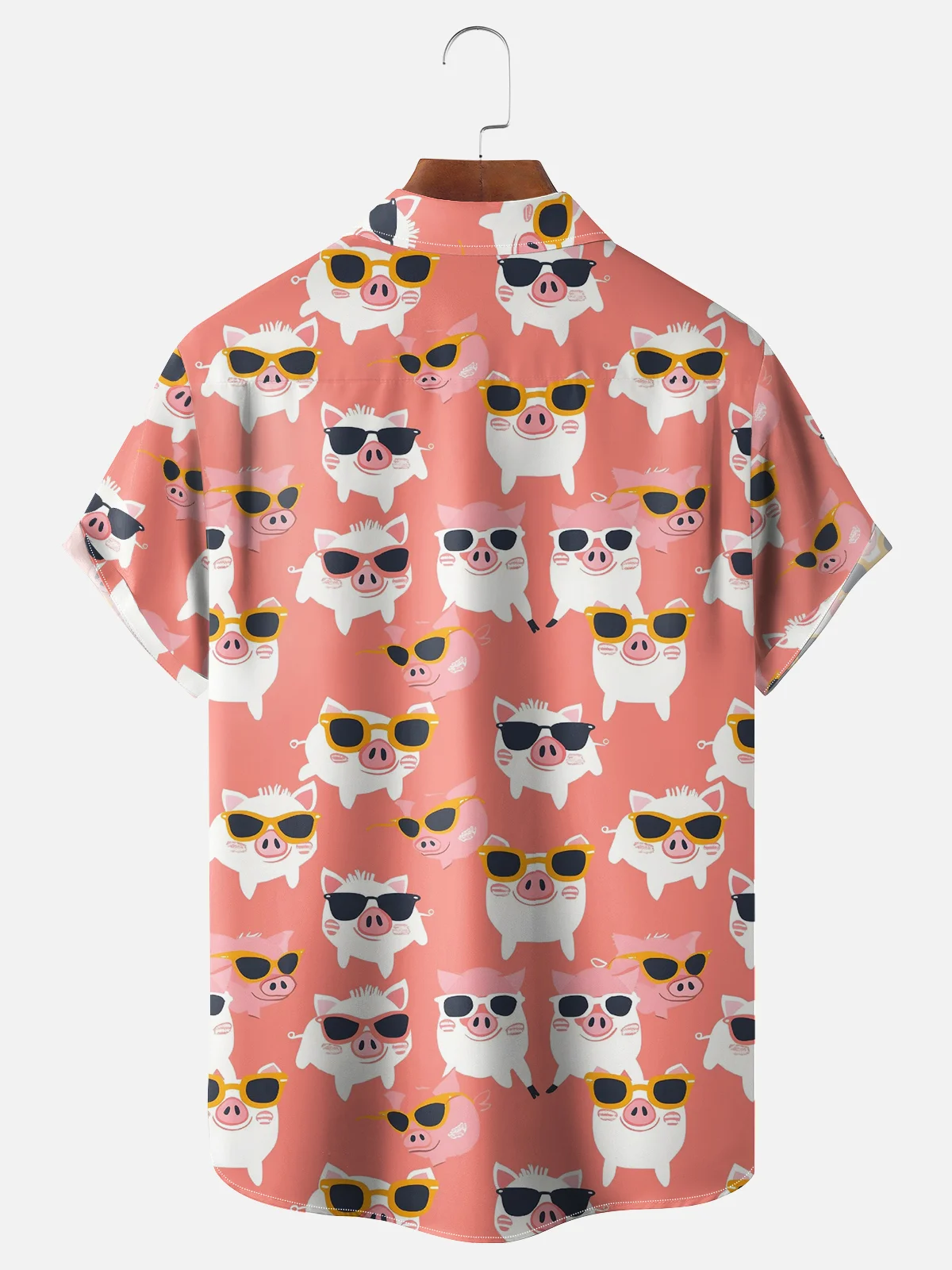 Hardaddy Moisture-wicking Cartoon Animal Pig Hawaiian Shirt