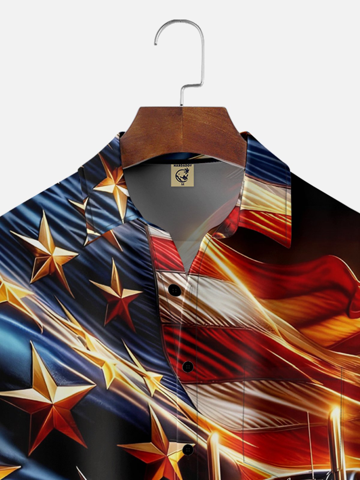 Hardaddy Moisture Wicking Independence Day Flag Casual Shirt