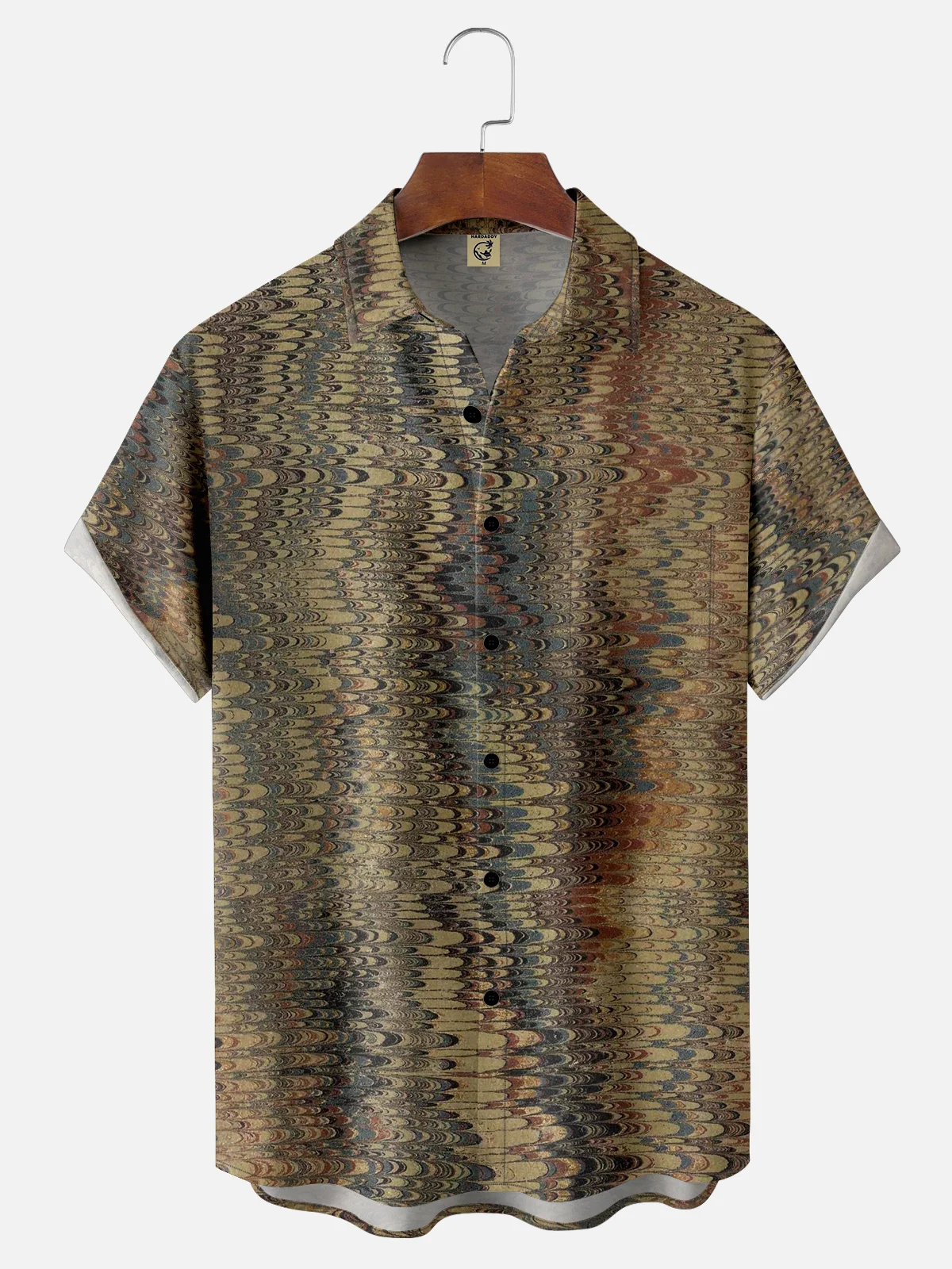Hardaddy Moisture wicking Geometric Texture Casual Shirt