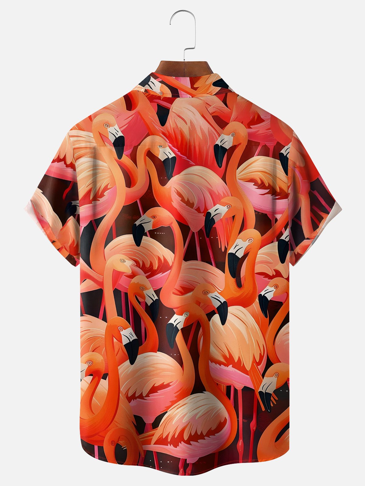 Hardaddy Flamingo Chest Pocket Breathable Hawaiian Shirt