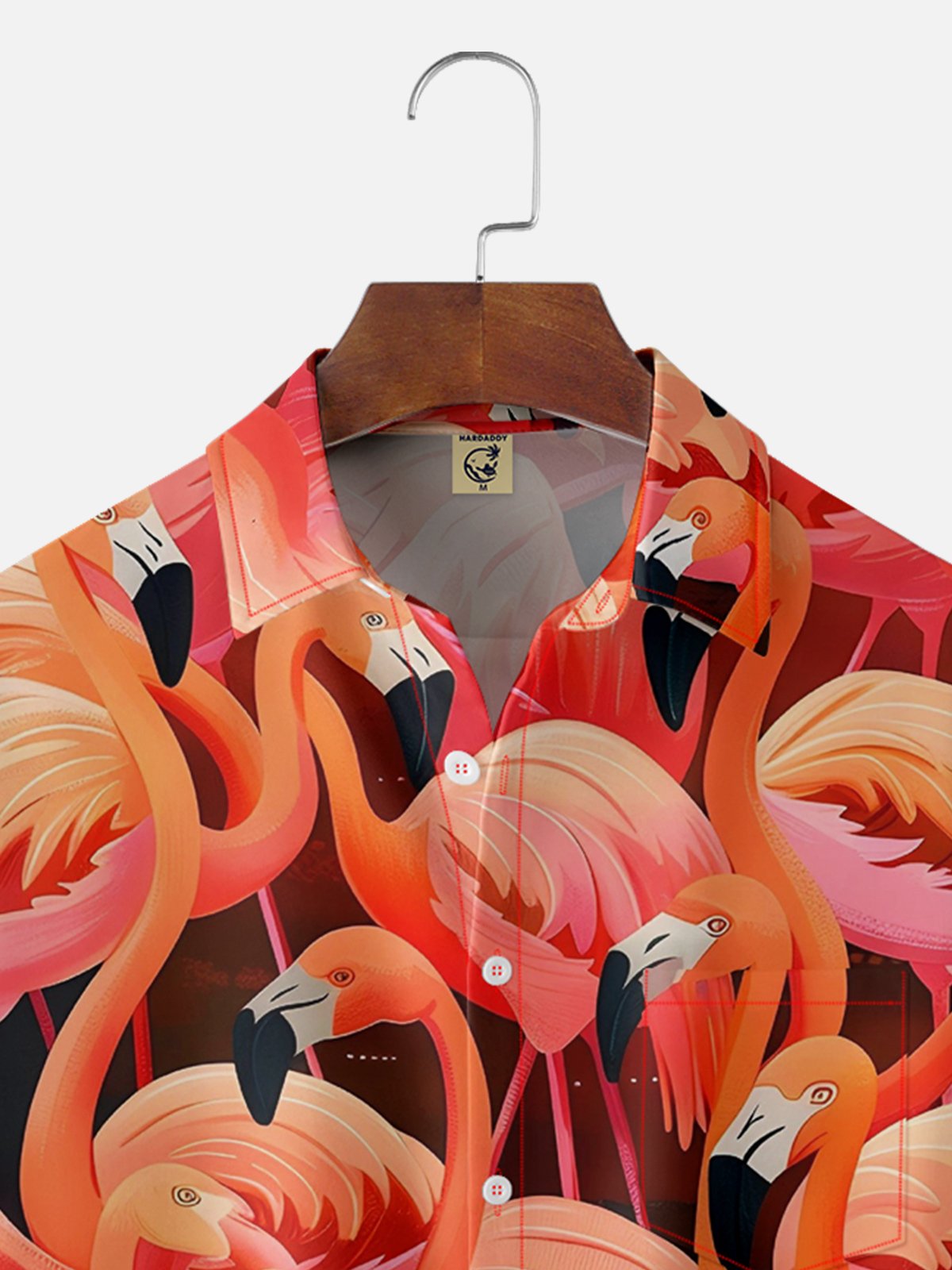 Hardaddy Flamingo Chest Pocket Breathable Hawaiian Shirt