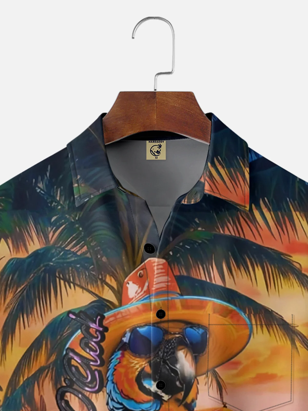 Moisture-Wicking Hawaiian Vacation Parrot Print Shirt