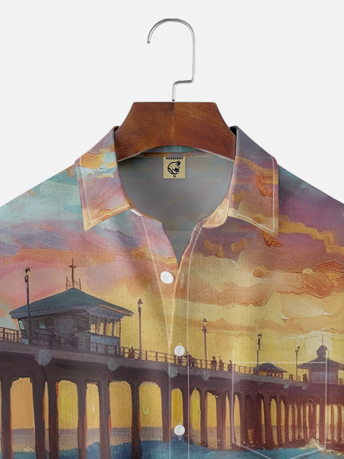 Moisture-Wicking Hawaiian Seaside Resort Print Shirt