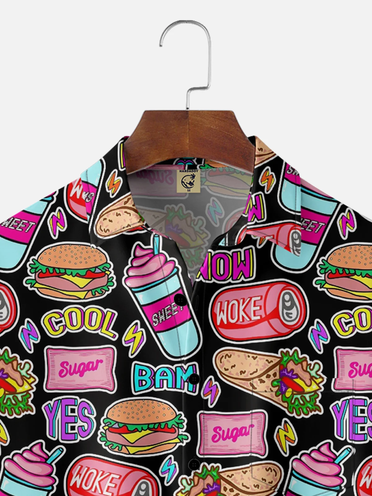 Moisture-Wicking Burger Taco Print shirt