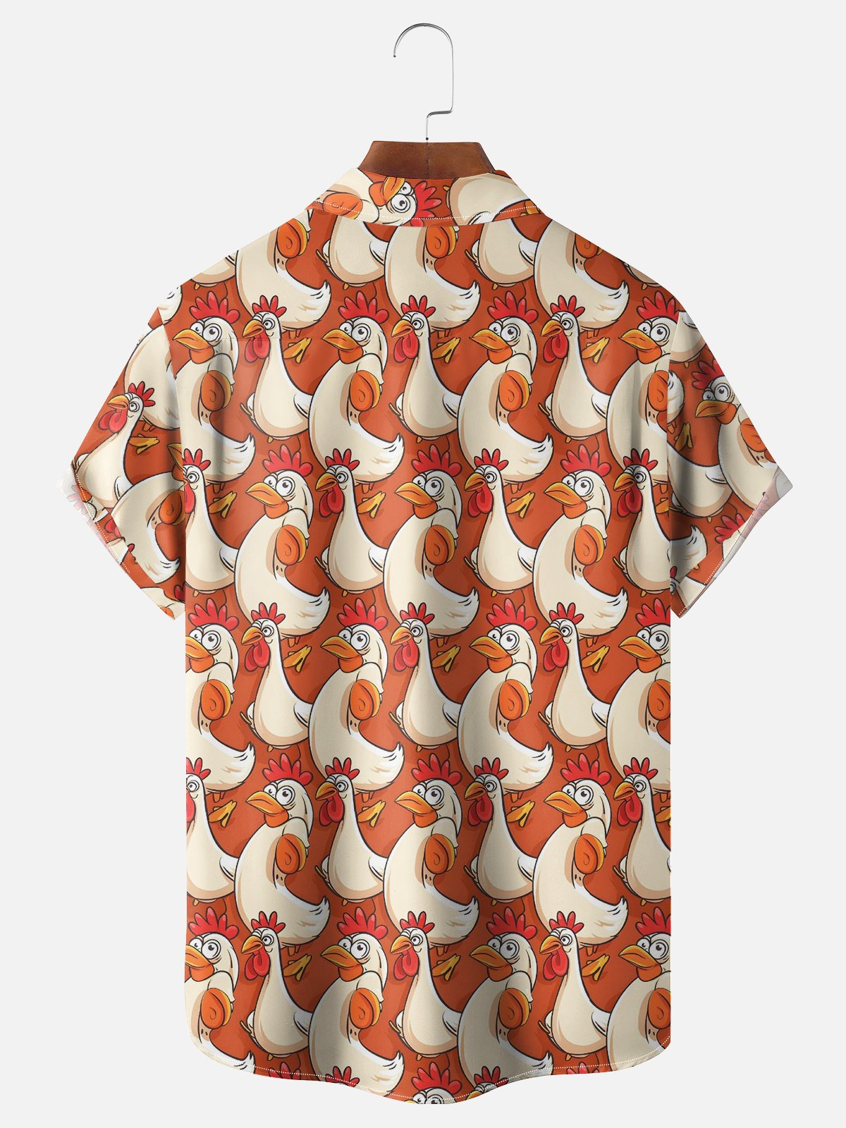 Moisture-Wicking Fun Chicken Print Shirt