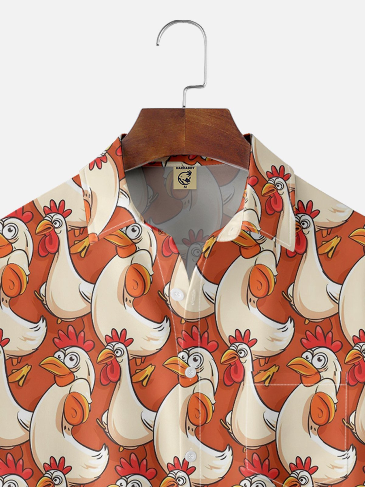 Moisture-Wicking Fun Chicken Print Shirt