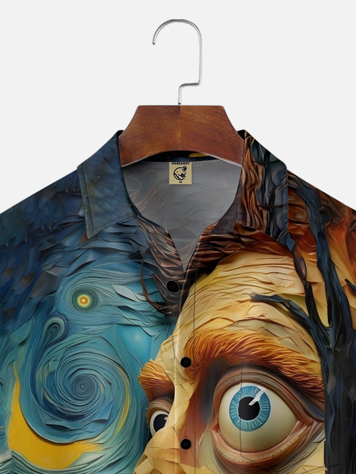 Moisture-wicking Art Oil Painting Chest Pocket Hawaiian Shirt